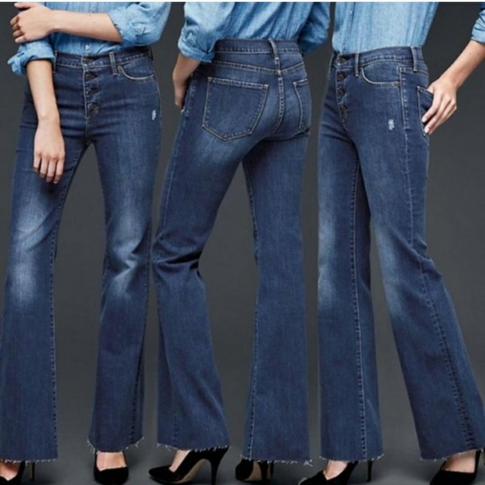 Gap 1969 Authentic Flare High Rise Jeans